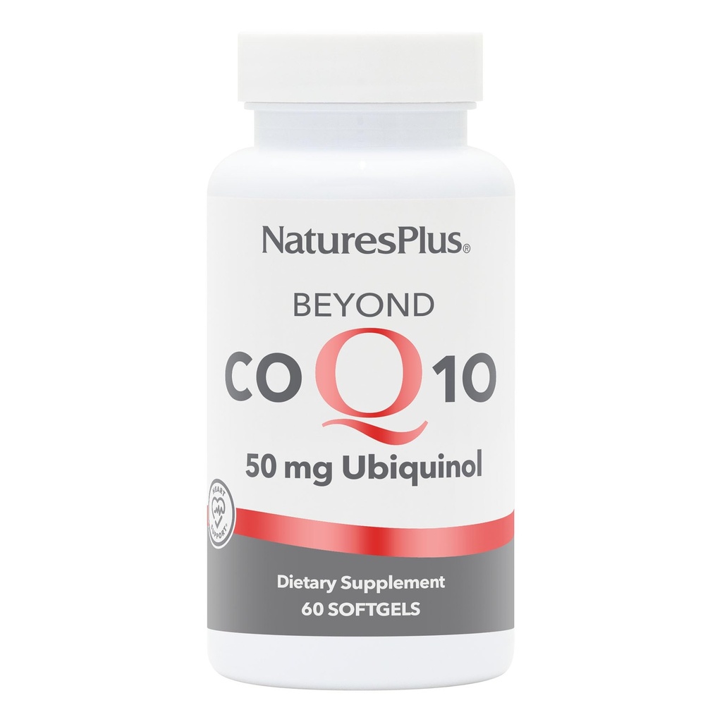 NaturesPlus Beyond CoQ10 50 mg - 60 Softgels - Provides High-Strength Ubiquinol - Supports Overall Well-Being - 60 Servings