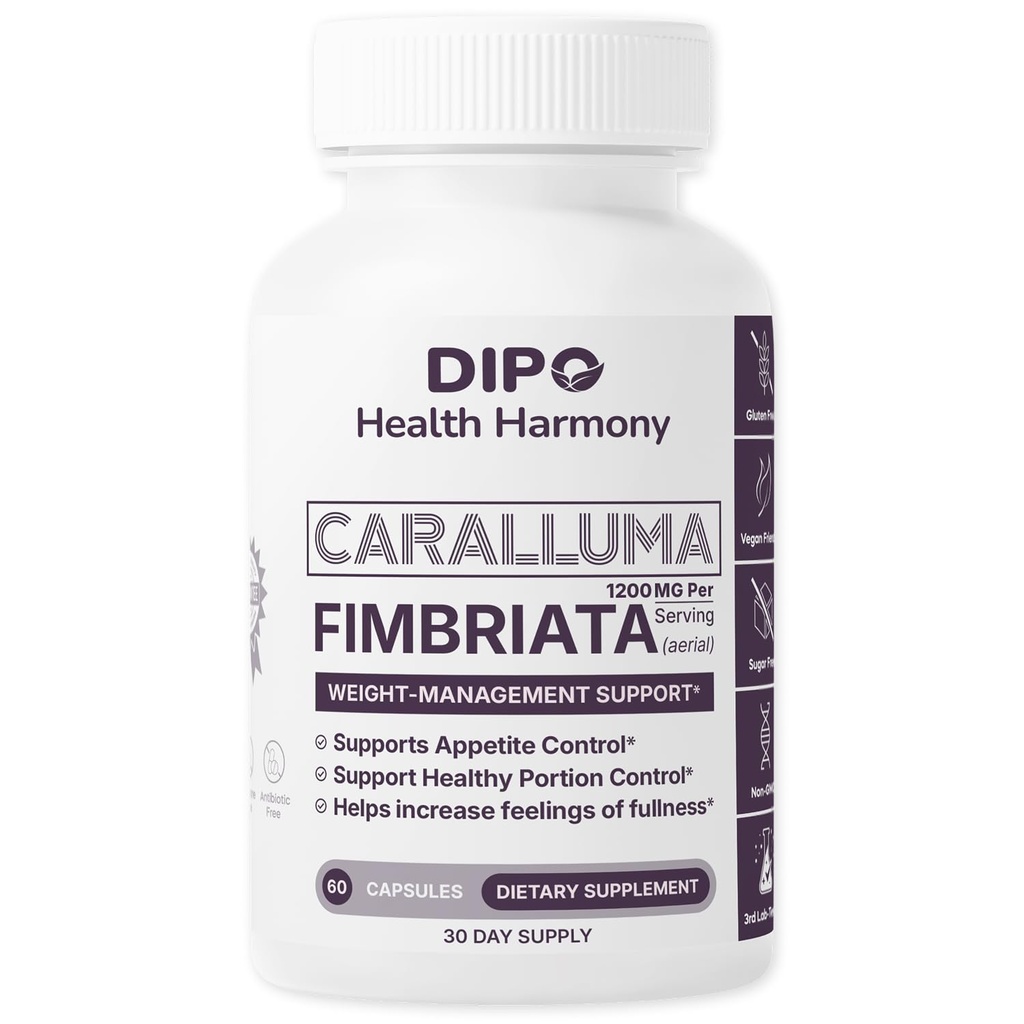 DIPO Caralluma Fimbriata 1200mg - Appetite Support & Portion Control Supplement
