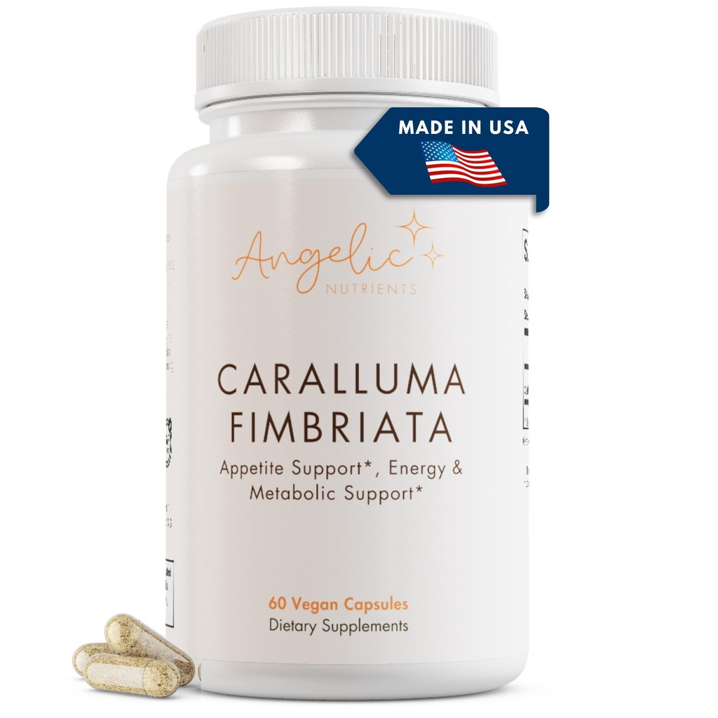 Caralluma Fimbriata - 60 Capsules (Non-GMO, Vegan) 1200mg - Made in the USA, GMP Certified Facility, Gluten Free, High Absorption Caralluma Supplement