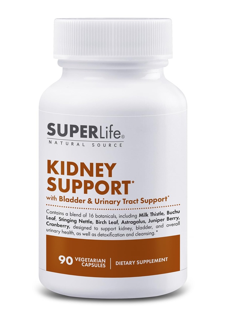 Kidney Support - with Chanca Piedra, Buchu, Stinging Nettle, Cranberry & Birch Leaf | Promotes Detox & Cleanse to Support Optimal Kidney, Bladder & Urinary Tract Health | Supplement - 90 Capsules