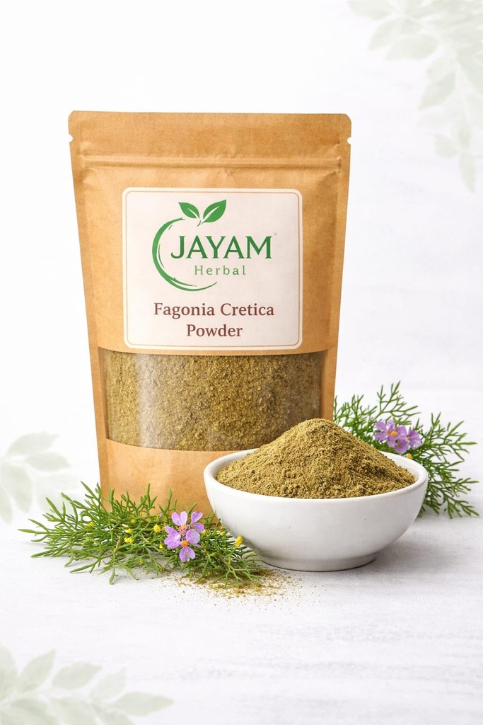Jayam Herbal Fagonia Cretica Powder - Dried & Finely Ground for External use Traditional Use Applications - Powder Form - 100gm