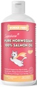 Premium Salmon Oil for Cats – Pure Norwegian Salmon Oil High in Omega 3 EPA & DHA -Powerful Fish Oil for Cats Skin & Coat, Hip & Joints, Allergies & Immunity – Omega 3 Fish Oil - 4oz Liquid