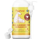 Fish Oil for Dogs & Cats - Wild Alaskan Salmon & Pollock Oil, Omega 3 EPA DHA, Borage Oil GLA 22%, Anti-Itch & Allergy Relief, Skin & Coat Supplement, Joint & Immune Support, 100% Natural, 8oz Pump
