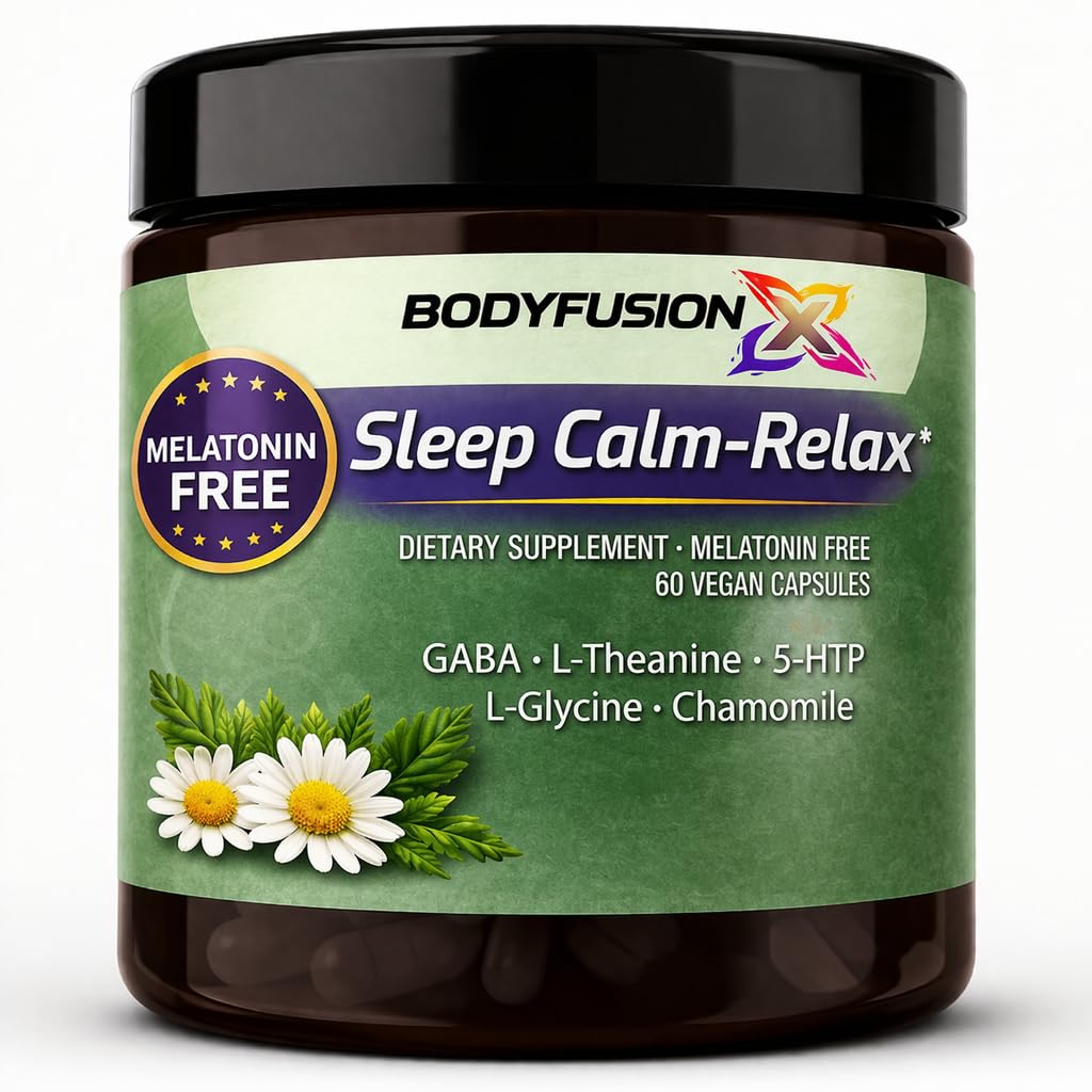 Sleep Calm Relax - Sleep Aid for Adults, Non Melatonin Sleep aid, All Natural Sleeping aid, Ashwagandha KSM-66, L-Theanine & Lemon Balm – 60 Capsules