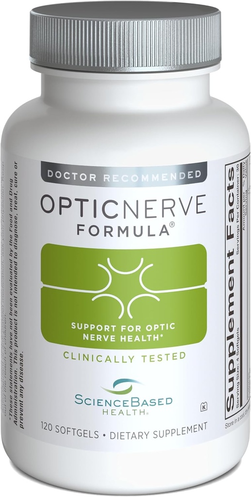 Optic Nerve Formula - Tambahan Mata Mendukung Aksis Nerve & Ocular - Secara klinis Diuji dengan Omegad- 3s, B Vitamin, CoQ10, Alpha Lipoic Acid, Ginkgo & Antioksidants