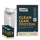 Nuzest Vegan Pea Protein Powder - Clean Lean Protein 10 Servings 20g Protein, Smooth Vanilla Protein Shake Mix + Sports Shaker Bottle 24oz