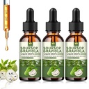 (3 Pack) Soursop Graviola Liquid Drops 2000mg，Immune Boost，Cell Support & Regeneration，Natural Antioxidant，Soursop Extract - 98%, Sugar/Gluten Free, Natural Flavor, 6 Fl Oz