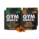 Gym Snack Protein Crisps Variety Pack – Cheddar Cheeze & Jalapeño, Crunchy High Protein Snack Chips with 30g Pea Protein per Bag, Low Carb, Vegan, Gluten Free, Keto Friendly (4 Pack, 2oz)