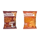 Quest Nutrition Protein Chips, BBQ, High Protein, Low Carb, 1.1 Ounce (Pack of 12) & Tortilla Style Protein Chips, Low Carb, Nacho Cheese 1.1 Ounce (Pack of 12)