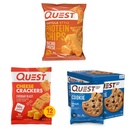Quest Nutrition Tortilla Style Protein Chips, 1.1 Ounce & Cheese Crackers, 12 Count & Chocolate Chip Protein Cookie, 12