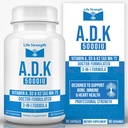 ADK 5 - ADK Vitamin Supplement - High Potency Vitamin A, D3 5,000 IU & K2 (MK-7) for Healthy Bone, Heart & Immune Support - Non-GMO, Gluten Free 90 Capsules (3-Month Supply)