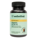 WellWithAll Vitamin D3 5000 IU (125 mcg) with Vitamin K2 100 mcg Supplement | Supports Calcium Utilization, Immune Support, & Cardiovascular Wellness | Plant Based, Major Allergen Free | 60-Day Supply
