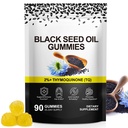 Black Seed Oil Gummies, Hair, Skin, & Heart Support, Pure Nigella Sativa Black Cumin Seed Oil Cold-Pressed- Thymoquinone-Rich, 500mg Serving, 45 Days Supply, Vegan & Non-GMO,
