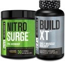 Jacked Factory Nitrosurge Pre-Workout en Pineapple &amp; Build XT Muscle Building Bundle for Men &amp; Women