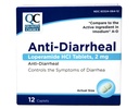 Quality Choice Anti-Diarrheal Loperamide HCI Tablets, 2 mg, 12 Caplets