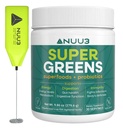 NUU3 Super Greens Superfoods + Probiotics - Immune Support, Improved Energy & Gut Health Digestive Enzymes - Boosts Immunity - 30 Servings (Unflavored)