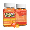 2 Pack Omega 3 Gummies Supplement 1000mg, High Absorption DHA & EPA, Heart, Brain & Joint Support, Extra Strength Fish Oil Omega 3 Gummies Vitamins, 120 Count