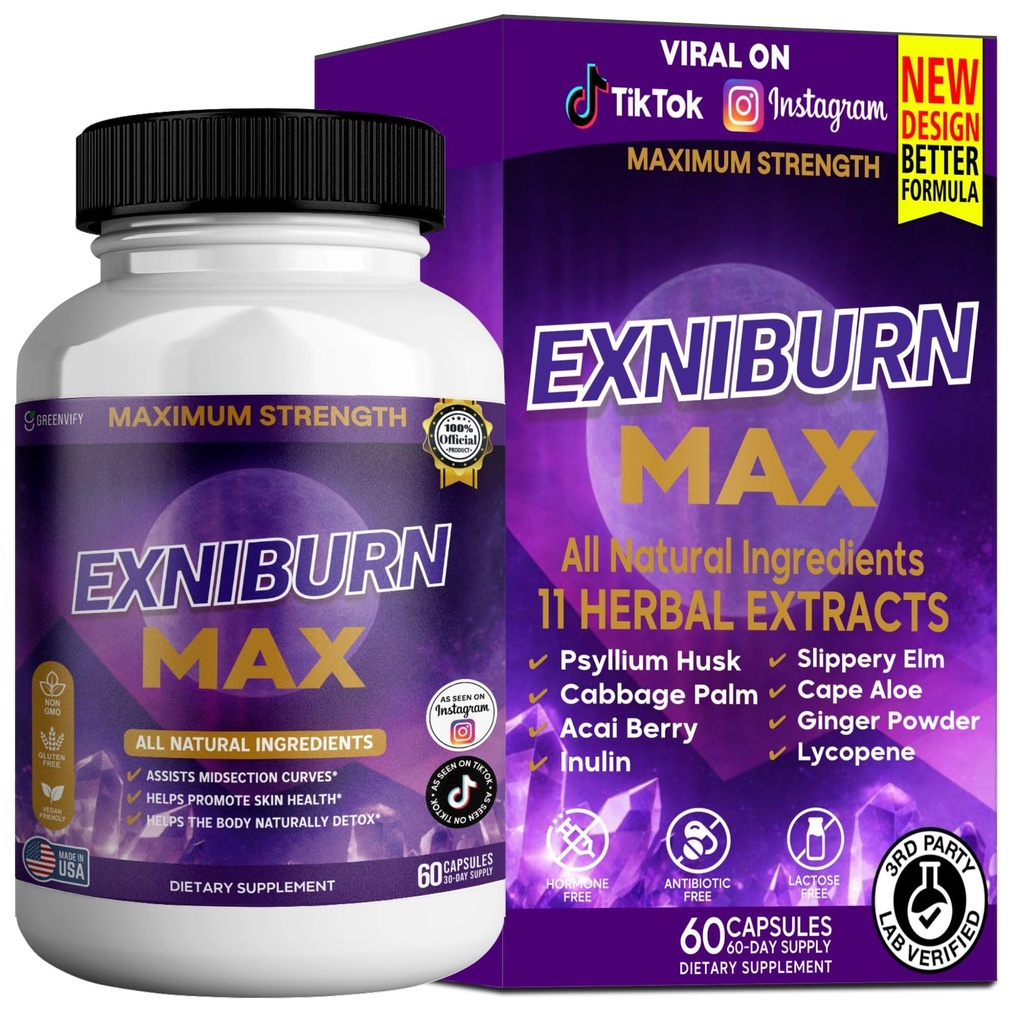Exniburn Maximum Strength Dietary Supplement, 60 Capsules, 30-Day Supply (1)