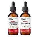 Wild & Organic Raspberry Ketones Tincture 2 fl oz & Berberine Tincture 2 fl oz
