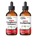 Wild & Organic Raspberry Ketones Tincture 4 fl oz & Berberine Tincture 4 fl oz