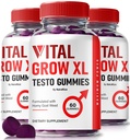 (3 Pack) Vital Grow XL, Official Vital Grow XL Testo Gummies for Men, Boost Stamina and Confidence Gummy for Mens, Vital GrowXL Male Support Gomitas (180 Gummies)