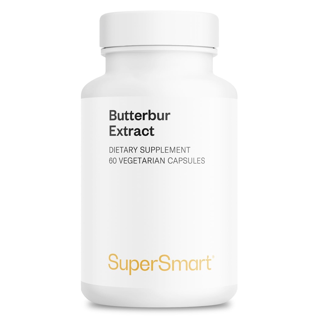 Supersmart - Butterbur Extract 100mg Per Day - Extract of Petasites Hybridus Standardized to 15% | Non-GMO & Gluten Free - 60 Vegetarian Capsules