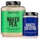 NAKED Vanilla Pea Protein Isolate 5LB Bulk + Pure Micronized Creatine Monohydrate 1,000g (200 Servings) – Plant-Based; Vegan; Non-GMO; Gluten Free; Soy Free