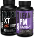 Заглушенная фабрика 24/7 Fat Burner Stack - Burn XT MAX High Performance Fat Burner (90 капсул) - Lean PM Nighttime Sleep Support for Weight Loss and Appetite Suppression (60 капсул)