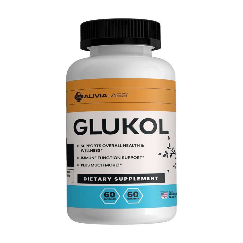 Glukol – Daily Herbal Support with Gymnema, Cinnamon, Chromium, and Bitter Melon – Natural Nutritional Supplement – 60 Capsules