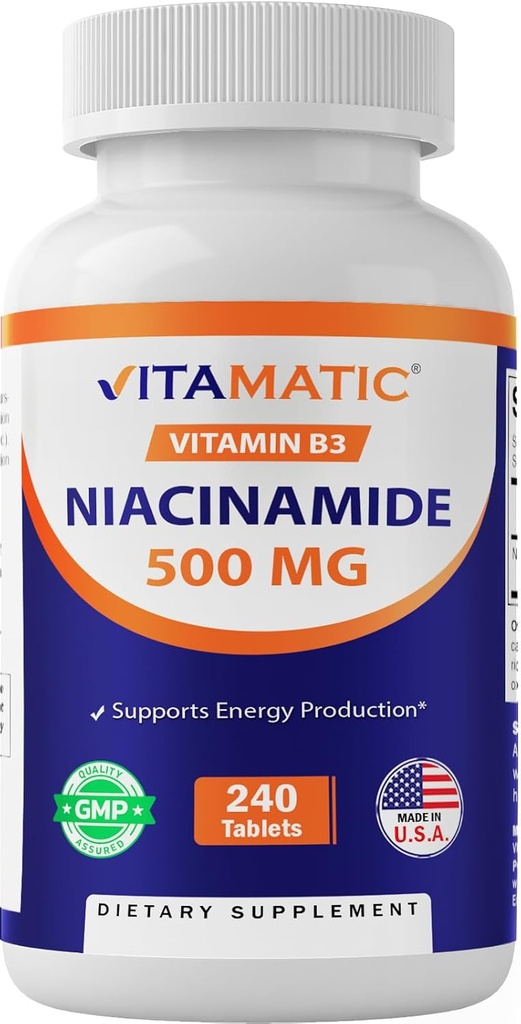 Vitatic Nicinamid 500 mg 240 taulats - Color lliuretamina B3 - Suporta de producció energètica