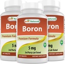 Mejores Naturales Suplementos de Borón 5 mg 240 Tabletas (240 Conde (Pack of 3))