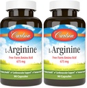 Carlson - L-Arginine, 675 mg, Promotes Healthy Circulatory & Cardiovascular System, 90 Capsules (Pack of 2)