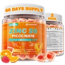 Zinc Picolinate Gummies + Copper, Magnesium, Methylated B Complex, CoQ10 for Women Men, High Absorption Chelated Zinc Copper Bisglycinate Supplements Immune Support Gummy - Sugar Free, Vegan, 120ct