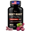 Beet Root Capules - Beet Root Powder with Hawthorn Berry, CoQ10, Garlic Bulb, Black Pepper for Heart & Circulation Support, Beetroot Supplement for Women and Men, 120 Capsules, 60-Day Supply