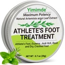 Maximum Potency Athlete's Foot Treatment Cream, Natural Artemisia Argyi Leaf Extract with Wormwood Oil, Fast-Acting for Eczema, Jock Itch, Rash, Dry Cracked Feet, Plant-Powered Skin Soothing