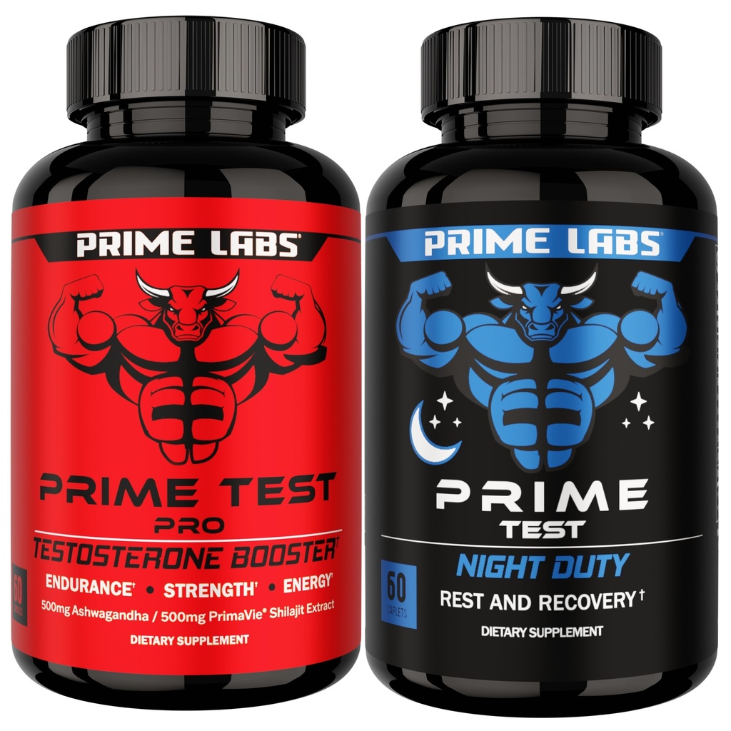 Prime Labs Prime Test Pro + Night Duty Sleep Supplement
