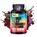 KJHD Shilajit Ashwagandha Gummies with Sea Moss, Beet Root, Lion’s Mane Mushroom & Black Seed Oil – Organic Herbal Superfood Supplement – 60 Vegan Gummies