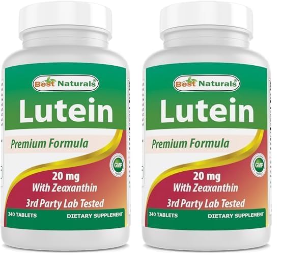 Best Naturals Lutein 20 mg with Zeaxanthin- 240 Tablets (Pack of 2)