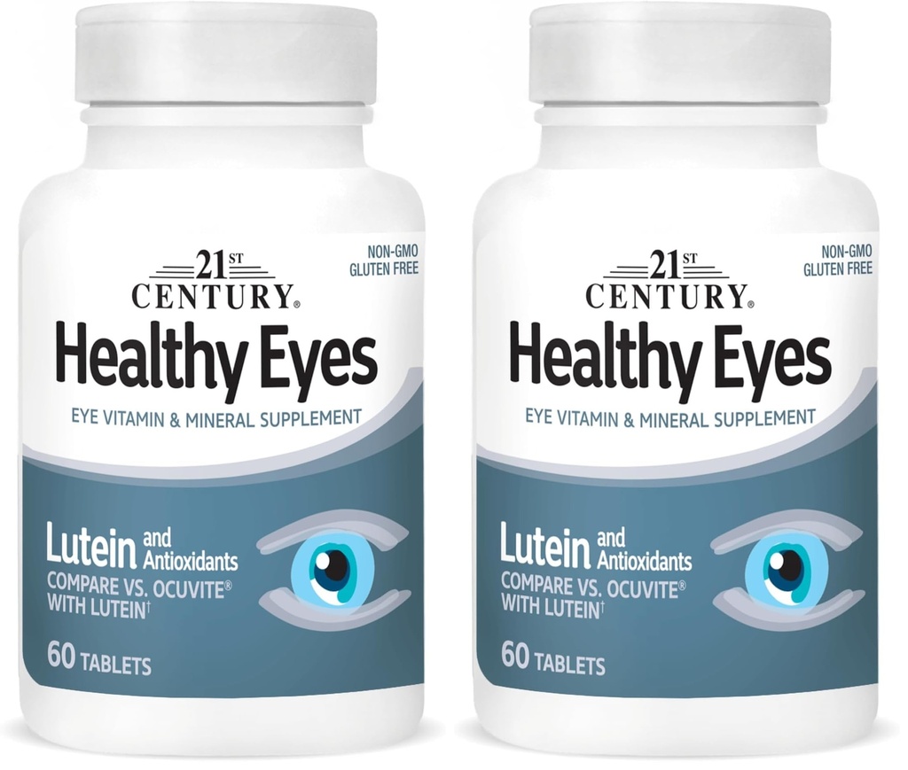 21st Century Healthy Eyes with Lutein Tablets White (27452) 60 Count (Pack of 2)