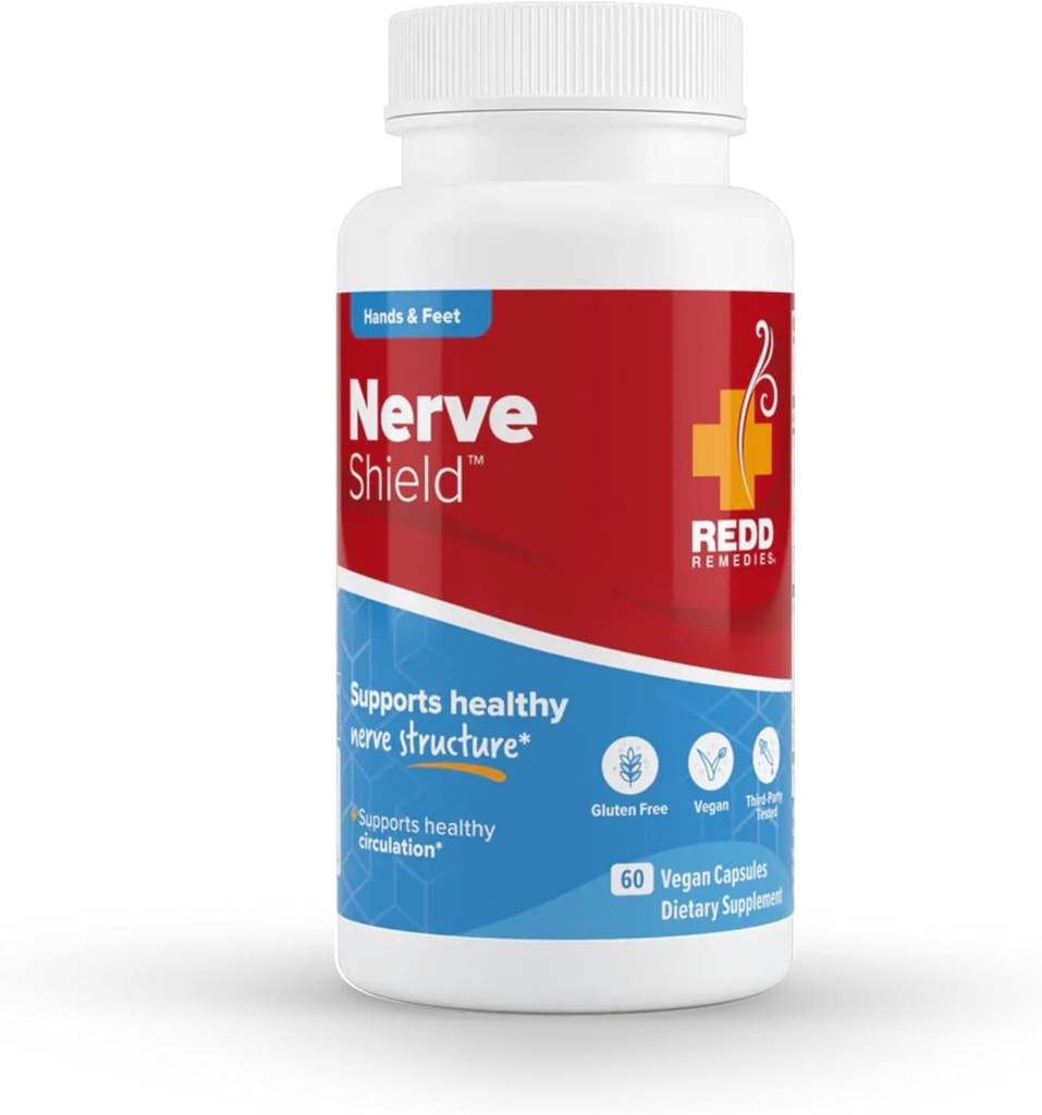 Redd Remedies, Nerve Shield, Supports Healthy Nerve Structure and Circulation, 60 Vegan Capsules