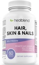 Pele de cabelo healblend e unhas Vitaminas para as mulheres com biotina 5000 mcg, ferro e manganês ; Vegan , Não-GMO 60 Cápsulas