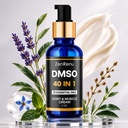 DMSO Cream 99.995% Pure Pharmaceutical Grade - 40-in-1 Advanced Formula -13 Essential Oils, Arnica, Aloe Vera, MSM - Fast-Absorbing Cream – 2 oz Glass Pump Bottle – Made in USA