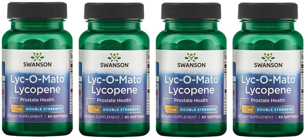 Swanson dupla força LYC-O-Mato Lycopene 20 Milligrams 60 Sgels (4 embalagem)
