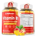 Vitamin B1(Benfotiamine) Gummies 500mg – B1 B6 B12 Vitamins with Magnesium for Energy Metabolism, Healthy Nervous System – Chewable B Complex for Adults & Kids - Vegan, Sugar Free, 60 Ct