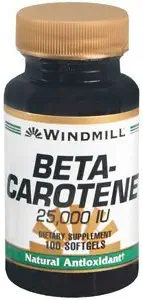 Special Pack of 5 Windmill BETA Carotene SOFGEL 25000 100SG
