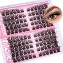 Wispy Lash Clusters Natural Eyelash Clusters C Curl Cluster Eyelash Extensions Cat Eye Lashes Clusters Spider Lahes Pestañas Postizas Naturales by Eefofnn (11-16 mm)