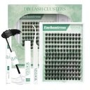 Enchantress Lash Clusters Kit Short Lashes Clusters 8-14MM DIY Lash Extensions Kit Waterproof Long-Lasting with Ultra-Thin Band Glue Remover Tweezer for Beginners(Enchantress Short Kit 8-14mm)