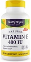 Origenes saludables Vitamina E 400 UI (Natural, no GMO, Gluten Free, Skin Support, Cardiovascular Support), 180 Softgels