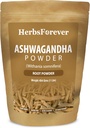 HerbsForever Ashwagandha Root Powder 454g I Winter Cherry, Ez-GMO, Vegan, Gluten-Free I Ayurvedic Stress-Buster-ek Energia Booster, Vitality & Rejuvenator General Wellness