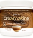 Perk Creamatine (Caramel Macchiato) 30 Servings - Flavored Creatine Monohydrate, 5g of Creatine per Serving, Naturally Sweetened, Zero Sugar, Gluten-Free, Soy-Free